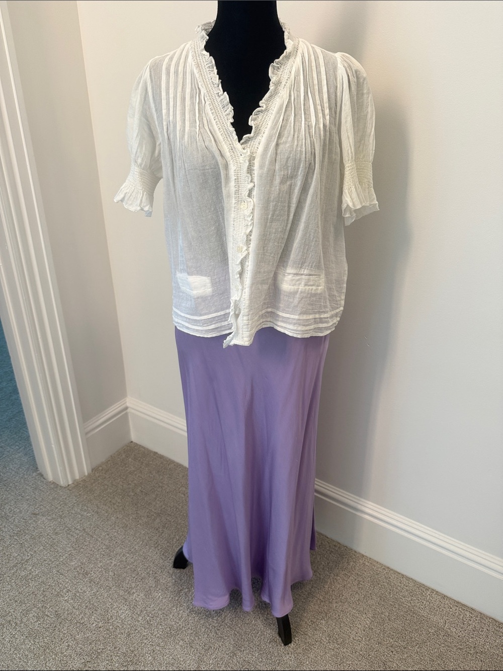 Lavender Maxi Skirt - Elegant Flowy Women’s Skirt Sz Small P